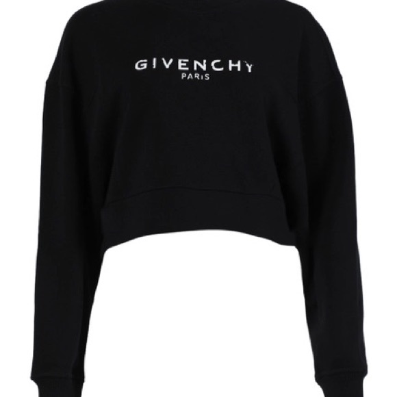 💥PRICE DROP💥‼️GIVENCHY CROP black SWEATSHIRT 💯Authentic TOP‼️🥰⚡️✨🌟🔥💥⚡️💫⭐️ - Picture 6 of 12